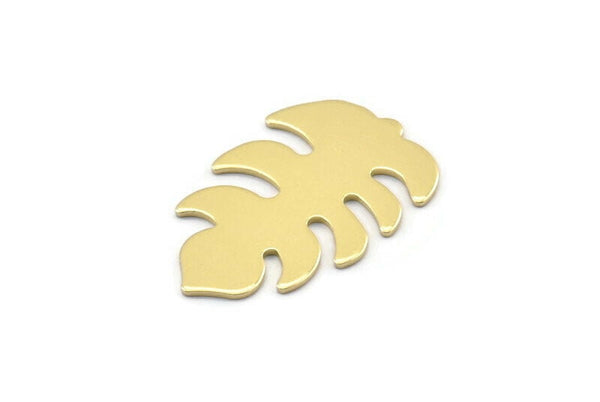 Brass Leaf Blank, 8 Raw Brass Leaf Blanks, Brass Blanks, Stamping Blanks (30x20x0.80mm) M01731