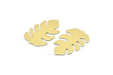 Brass Leaf Blank, 8 Raw Brass Leaf Blanks, Brass Blanks, Stamping Blanks (30x20x0.80mm) M01731
