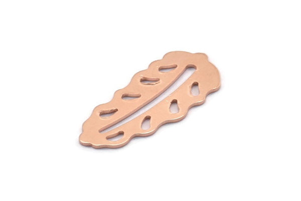 Copper Leaf Blank, 8  Raw Copper Leaf Blanks, Copper Blanks, Stamping Blanks (30x13x0.80mm) M01715