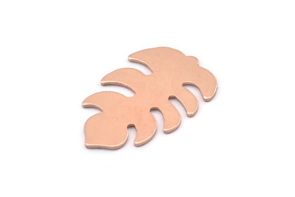 Copper Leaf Blank, 8 Raw Copper Leaf Blanks, Copper Blanks, Stamping Blanks (30x20x0.80mm) M01744