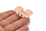 Copper Leaf Blank, 8 Raw Copper Leaf Blanks, Copper Blanks, Stamping Blanks (30x20x0.80mm) M01744