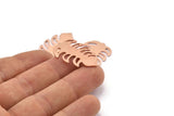 Copper Leaf Blank, 8 Raw Copper Leaf Blanks, Copper Blanks, Stamping Blanks (30x20x0.80mm) M01738