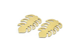 Brass Leaf Blank, 8 Raw Brass Leaf Blanks, Brass Blanks, Stamping Blanks (30x20x0.80mm) M01748