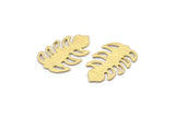 Brass Leaf Blank, 8 Textured Raw Brass Leaf Blanks, Brass Blanks, Stamping Blanks (30x20x0.80mm) M01784