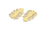 Brass Leaf Charm, 8 Textured Raw Brass Leaf Charms With 1 Hole, Leaf Charm Earrings (30x20x0.80mm) M01782