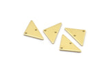 Brass Triangle Charm, 24 Raw Brass Triangle Charms With 2 Holes (19x10x1mm) M01794