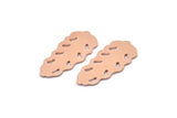 Copper Leaf Blank, 8  Raw Copper Leaf Blanks, Copper Blanks, Stamping Blanks (30x13x0.80mm) M01710