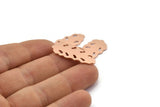 Copper Leaf Blank, 8  Raw Copper Leaf Blanks, Copper Blanks, Stamping Blanks (30x13x0.80mm) M01710