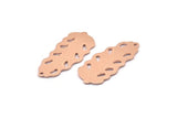 Bakır Yaprak Tılsımı, 1 Delikli 8 Ham Bakır Yaprak Tılsımı, Yaprak Tılsımı Küpeleri (30x13x0,80 mm) M01709
