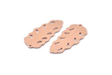 Bakır Yaprak Tılsımı, 1 Delikli 8 Ham Bakır Yaprak Tılsımı, Yaprak Tılsımı Küpeleri (30x13x0,80 mm) M01712