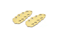 Brass Leaf Charm, 8 Textured Raw Brass Leaf Charms With 1 Hole, Leaf Charm Earrings (30x13x0.80mm) M01771