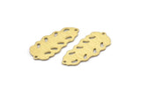 Brass Leaf Charm, 8 Textured Raw Brass Leaf Charms With 2 Holes, Leaf Charm Earrings (30x13x0.80mm) M01768