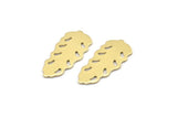 Brass Leaf Blank, 8 Raw Brass Leaf Blanks, Brass Blanks, Stamping Blanks (30x13x0.80mm) M01704