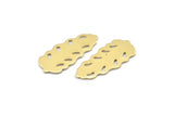 Brass Leaf Blank, 8 Raw Brass Leaf Blanks, Brass Blanks, Stamping Blanks (30x13x0.80mm) M01704