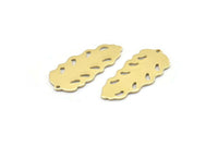 Brass Leaf Charm, 8 Raw Brass Leaf Charms With 1 Hole, Leaf Charm Earrings (30x13x0.80mm) M01702