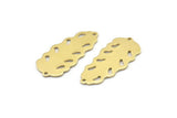 Brass Leaf Charm, 8 Raw Brass Leaf Charms With 2 Holes, Leaf Charm Earrings (30x13x0.80mm) M01701