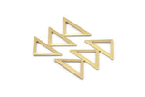 Brass Triangle Charm, 4 Raw Brass Triangle Blanks (45x30x1mm) M01795