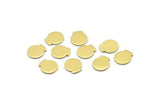 Brass Round Tag, 50 Raw Brass Round Stamping Blanks, Findings (10x9x0.80mm) M01594