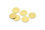 Brass Round Tag, 24 Raw Brass Round Stamping Blanks, Findings (14x0.80mm) M01590