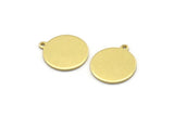 Brass Cabochon Tag, 24 Raw Brass Round Charms With 1 Loop, Stamping Tags (16x14x0.80mm) M01591