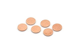 Copper Round Tag, 50 Raw Copper Brass Round Stamping Blanks, Findings (7x0.80mm) M01607