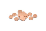Copper Round Tag, 50 Raw Copper Brass Round Stamping Blanks, Findings (7x0.80mm) M01607