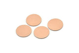 Copper Round Tag, 24 Raw Copper Brass Round Stamping Blanks, Findings (14x0.80mm) M01602