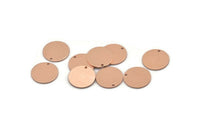 Bakır Yuvarlak Tılsım, 1 Delikli 24 Ham Bakır Pirinç Yuvarlak Tılsım, Bulgular (14x0,80 mm) M01604