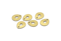 Brass Drop Charm, 12 Textured Raw Brass Drop Charms With 1 Hole, Stamping Blanks (12x0.70mm) M01596