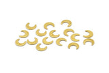 Brass Moon Blank, 250 Raw Brass, Crescent Moon, Brass Blanks, Tiny Brass Moon (7x6x0.60mm) M01824