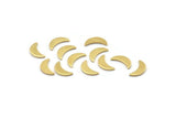 Brass Moon Blank, 250 Raw Brass, Crescent Moon, Brass Blanks, Tiny Brass Moon (9x3x0.80mm) M01821