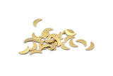 Brass Moon Blank, 250 Raw Brass, Crescent Moon, Brass Blanks, Tiny Brass Moon (9x3x0.80mm) M01821