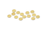 Brass Round Tag, 100 Raw Brass Round Stamping Blanks, Findings (5.5x0.80mm) M01815