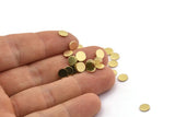 Brass Round Tag, 100 Raw Brass Round Stamping Blanks, Findings (5.5x0.80mm) M01815