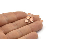 Copper Round Tag, 100 Raw Copper Round Stamping Blanks, Findings (5.5x0.80mm) M01811
