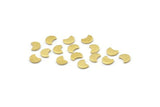 Brass Moon Blank, 250 Raw Brass, Crescent Moon, Brass Blanks, Tiny Brass Moon (5x4x0.80mm) M01814