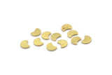 Brass Moon Blank, 250 Textured Raw Brass, Crescent Moon, Brass Blanks, Tiny Brass Moon (5x4x0.80mm) M01816