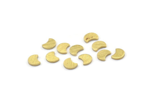 Brass Moon Blank, 250 Textured Raw Brass, Crescent Moon, Brass Blanks, Tiny Brass Moon (5x4x0.80mm) M01816