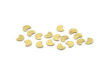 Brass Moon Blank, 250 Textured Raw Brass, Crescent Moon, Brass Blanks, Tiny Brass Moon (5x4x0.80mm) M01816