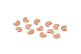 Copper Moon Blank, 250 Raw Copper, Crescent Moon, Copper Blanks (5x4x0.80mm) M01812