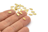 Brass Drop Blank, 100 Tiny Raw Brass Drop Blanks (7x3x0.80mm) M01413