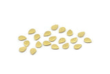 Brass Drop Blank, 100 Tiny Raw Brass Drop Blanks (5x3x0.80mm) M01817