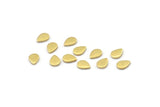 Brass Drop Blank, 100 Tiny Raw Brass Drop Blanks (5x3x0.80mm) M01817