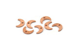 Copper Moon Blank, 250 Raw Copper, Tiny Copper Crescent Moon, Copper Blanks (8x5x0.80mm) M01827