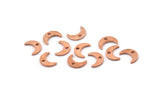 Copper Moon Blank, 250 Raw Copper, Tiny Copper Crescent Moon, Copper Blanks (8x5x0.80mm) M01827