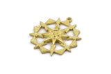 Pirinç Güneş Tılsımı, 1 Döngülü 2 Ham Pirinç Güneş Tılsımı, Bulgular (29x26mm) N1528