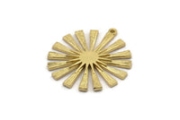 Pirinç Güneş Tılsımı, 1 Döngülü 2 Ham Pirinç Güneş Tılsımı, Bulgular (30x28x2mm) N1530