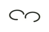 Black Circle Pendant, 6 Oxidized Black Brass Circle Pendant With 2 Holes, Findings (24x28x2.4x0.8mm) E106 H1366