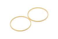 45mm Circle Connector, 3 Gold Plated Brass Circle Connectors (45x1.7x0.8mm) E053Q1061