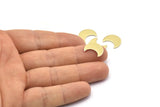 Brass Moon Blank, 24 Raw Brass Crescent Moon Blanks (15x8x1mm) M01843